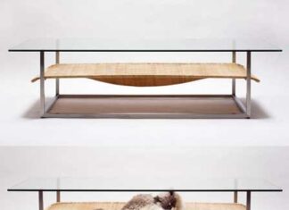 Mesa con hamaca incorporada